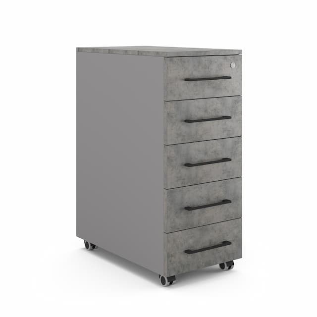 Тумба мобильная Kobor TМ5-40/50 aluminum/chicago