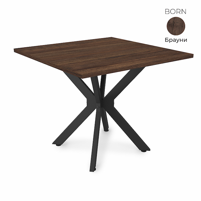 Стол обеденный квадратный Алсав 21BORN-K.900 Brauni