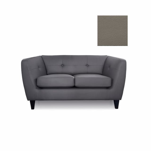 Диван 2-местный Юнитекс ROMAN 6127.27 экокожа премиум / серо-коричневая