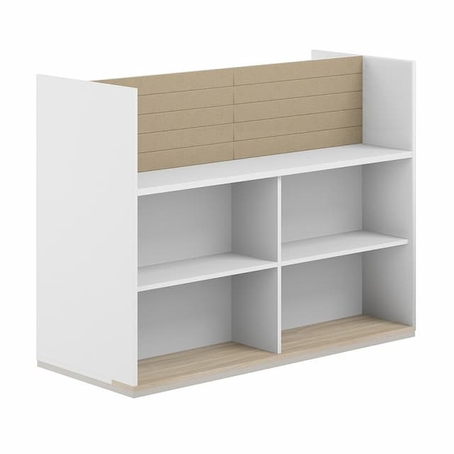 Стеллаж-комбо 1638 двухсторонний Norden Allegro AG.256.300.666.BG с экраном тканевым высоким