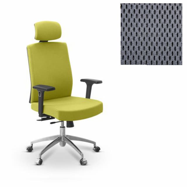 Офисное кресло для персонала Юнитекс Alfa X/SL/3D/H ткань ткань TW серая