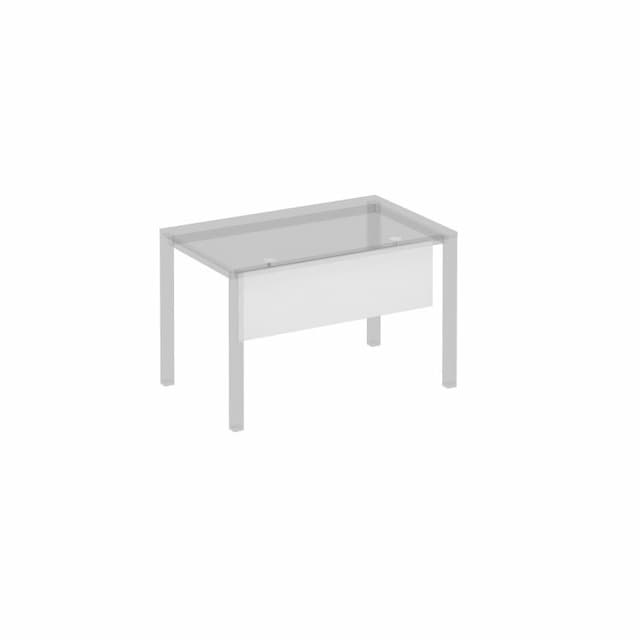 Экран стола защитный (ДСП) с кронштейнами для стола 120 на белом металлокаркасе МП2, КФ Юнитекс Комфорт КФ К.Б 812 БП белый премиум