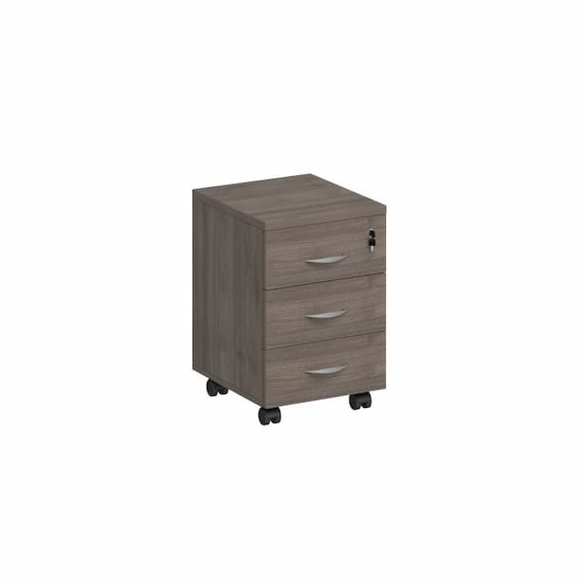 Тумба выкатная 3-х ящичная с центральным замком Юнитекс Комфорт КФ К.308 ШТ (40x44.5x60) дуб шамони темный